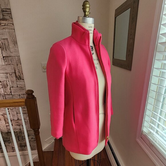 J. CREW Lodge Coat in Italian Stadium-cloth Wool Size 4 Petite - Picture 3 of 7